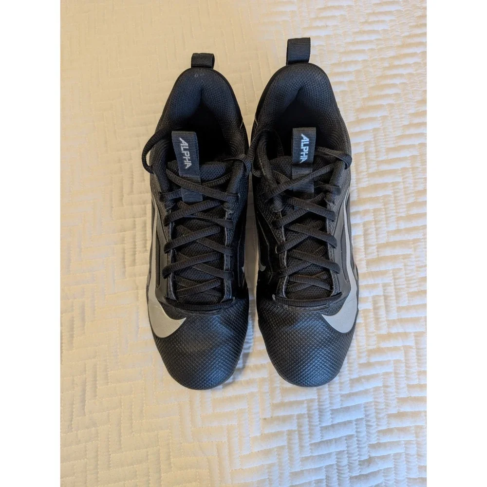 Nike Alpha Football Cleats Boys' Black White Size 5.5Y FQ4016-002‎